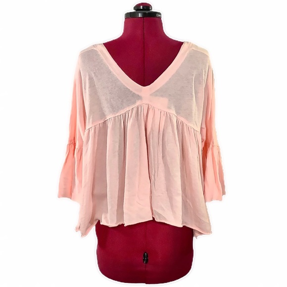 ๐HP๐๐ทNWT ๐ธFREE PEOPLE Sweet Little Button Tee - Picture 4 of 8